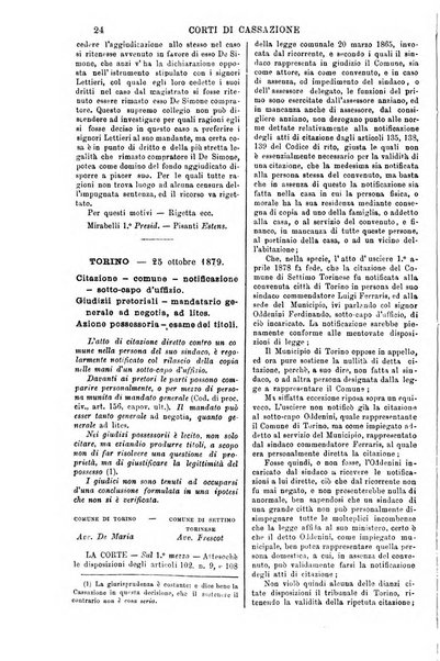 Annali della giurisprudenza italiana raccolta generale delle decisioni delle Corti di cassazione e d'appello in materia civile, criminale, commerciale, di diritto pubblico e amministrativo, e di procedura civile e penale