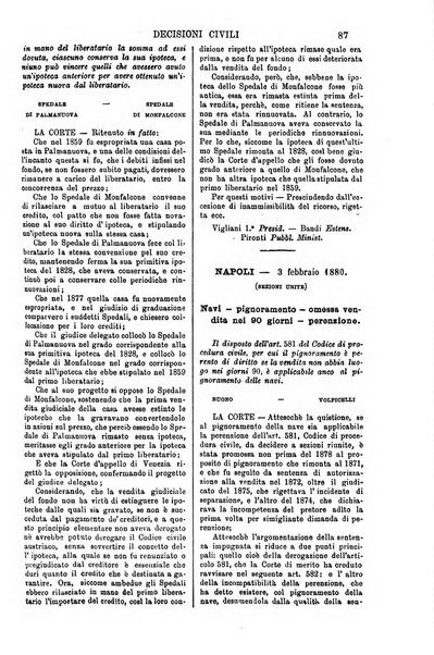 Annali della giurisprudenza italiana raccolta generale delle decisioni delle Corti di cassazione e d'appello in materia civile, criminale, commerciale, di diritto pubblico e amministrativo, e di procedura civile e penale