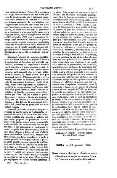 Annali della giurisprudenza italiana raccolta generale delle decisioni delle Corti di cassazione e d'appello in materia civile, criminale, commerciale, di diritto pubblico e amministrativo, e di procedura civile e penale