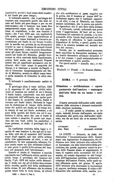 Annali della giurisprudenza italiana raccolta generale delle decisioni delle Corti di cassazione e d'appello in materia civile, criminale, commerciale, di diritto pubblico e amministrativo, e di procedura civile e penale