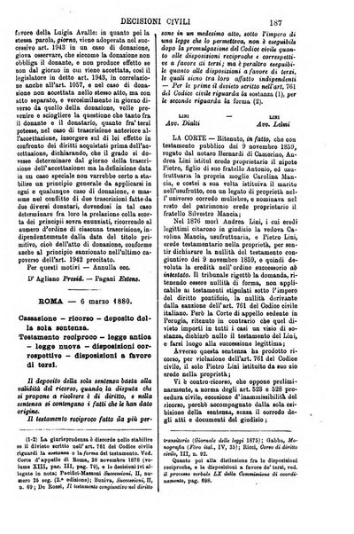 Annali della giurisprudenza italiana raccolta generale delle decisioni delle Corti di cassazione e d'appello in materia civile, criminale, commerciale, di diritto pubblico e amministrativo, e di procedura civile e penale