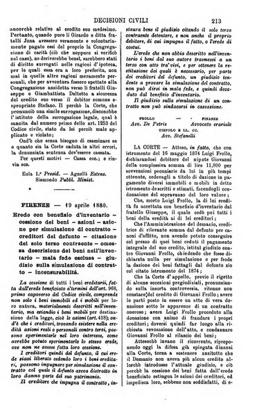 Annali della giurisprudenza italiana raccolta generale delle decisioni delle Corti di cassazione e d'appello in materia civile, criminale, commerciale, di diritto pubblico e amministrativo, e di procedura civile e penale