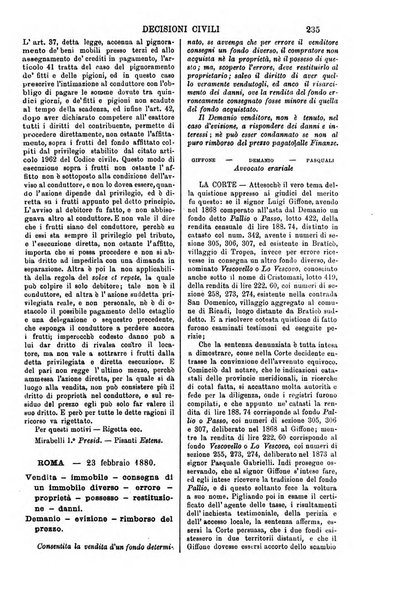 Annali della giurisprudenza italiana raccolta generale delle decisioni delle Corti di cassazione e d'appello in materia civile, criminale, commerciale, di diritto pubblico e amministrativo, e di procedura civile e penale