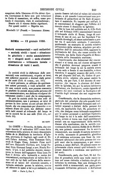 Annali della giurisprudenza italiana raccolta generale delle decisioni delle Corti di cassazione e d'appello in materia civile, criminale, commerciale, di diritto pubblico e amministrativo, e di procedura civile e penale