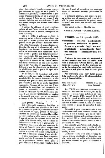 Annali della giurisprudenza italiana raccolta generale delle decisioni delle Corti di cassazione e d'appello in materia civile, criminale, commerciale, di diritto pubblico e amministrativo, e di procedura civile e penale