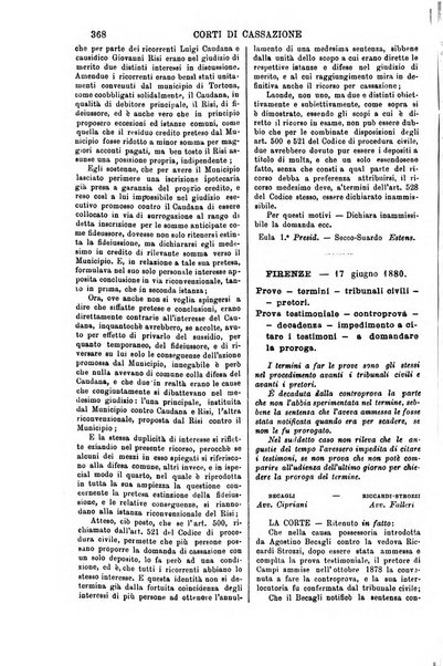 Annali della giurisprudenza italiana raccolta generale delle decisioni delle Corti di cassazione e d'appello in materia civile, criminale, commerciale, di diritto pubblico e amministrativo, e di procedura civile e penale