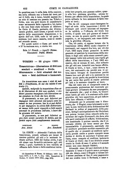 Annali della giurisprudenza italiana raccolta generale delle decisioni delle Corti di cassazione e d'appello in materia civile, criminale, commerciale, di diritto pubblico e amministrativo, e di procedura civile e penale