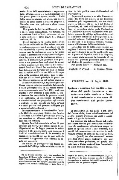 Annali della giurisprudenza italiana raccolta generale delle decisioni delle Corti di cassazione e d'appello in materia civile, criminale, commerciale, di diritto pubblico e amministrativo, e di procedura civile e penale