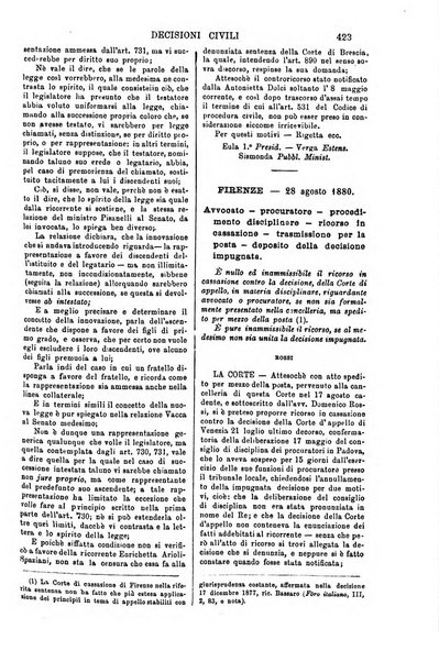 Annali della giurisprudenza italiana raccolta generale delle decisioni delle Corti di cassazione e d'appello in materia civile, criminale, commerciale, di diritto pubblico e amministrativo, e di procedura civile e penale