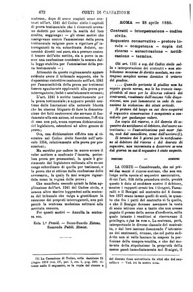 Annali della giurisprudenza italiana raccolta generale delle decisioni delle Corti di cassazione e d'appello in materia civile, criminale, commerciale, di diritto pubblico e amministrativo, e di procedura civile e penale