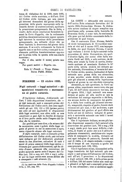 Annali della giurisprudenza italiana raccolta generale delle decisioni delle Corti di cassazione e d'appello in materia civile, criminale, commerciale, di diritto pubblico e amministrativo, e di procedura civile e penale