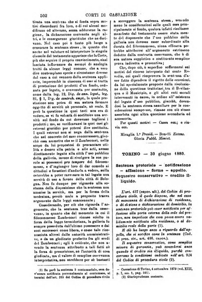 Annali della giurisprudenza italiana raccolta generale delle decisioni delle Corti di cassazione e d'appello in materia civile, criminale, commerciale, di diritto pubblico e amministrativo, e di procedura civile e penale