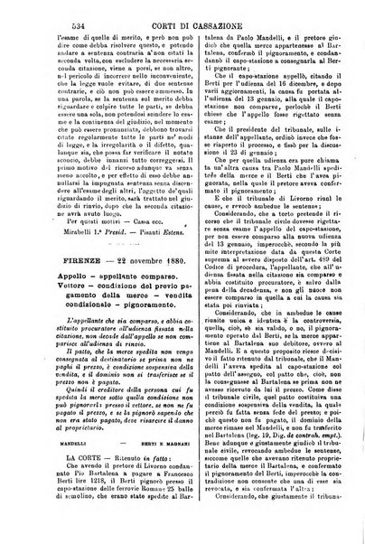 Annali della giurisprudenza italiana raccolta generale delle decisioni delle Corti di cassazione e d'appello in materia civile, criminale, commerciale, di diritto pubblico e amministrativo, e di procedura civile e penale