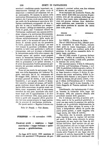 Annali della giurisprudenza italiana raccolta generale delle decisioni delle Corti di cassazione e d'appello in materia civile, criminale, commerciale, di diritto pubblico e amministrativo, e di procedura civile e penale