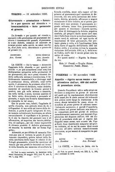 Annali della giurisprudenza italiana raccolta generale delle decisioni delle Corti di cassazione e d'appello in materia civile, criminale, commerciale, di diritto pubblico e amministrativo, e di procedura civile e penale