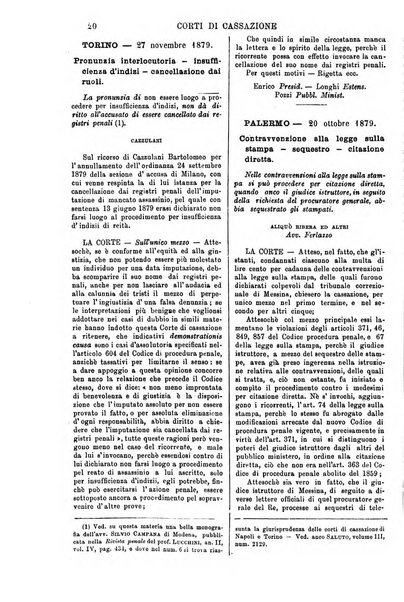 Annali della giurisprudenza italiana raccolta generale delle decisioni delle Corti di cassazione e d'appello in materia civile, criminale, commerciale, di diritto pubblico e amministrativo, e di procedura civile e penale