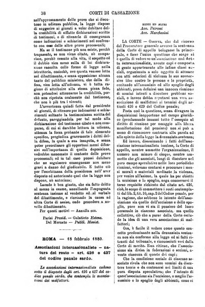 Annali della giurisprudenza italiana raccolta generale delle decisioni delle Corti di cassazione e d'appello in materia civile, criminale, commerciale, di diritto pubblico e amministrativo, e di procedura civile e penale