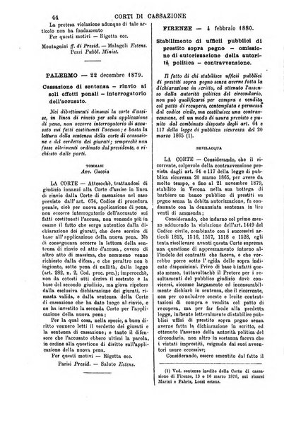 Annali della giurisprudenza italiana raccolta generale delle decisioni delle Corti di cassazione e d'appello in materia civile, criminale, commerciale, di diritto pubblico e amministrativo, e di procedura civile e penale