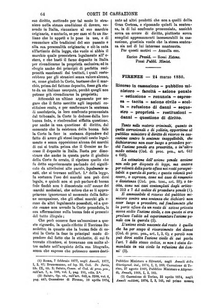 Annali della giurisprudenza italiana raccolta generale delle decisioni delle Corti di cassazione e d'appello in materia civile, criminale, commerciale, di diritto pubblico e amministrativo, e di procedura civile e penale