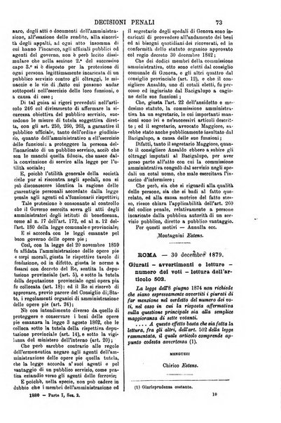 Annali della giurisprudenza italiana raccolta generale delle decisioni delle Corti di cassazione e d'appello in materia civile, criminale, commerciale, di diritto pubblico e amministrativo, e di procedura civile e penale