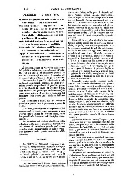 Annali della giurisprudenza italiana raccolta generale delle decisioni delle Corti di cassazione e d'appello in materia civile, criminale, commerciale, di diritto pubblico e amministrativo, e di procedura civile e penale