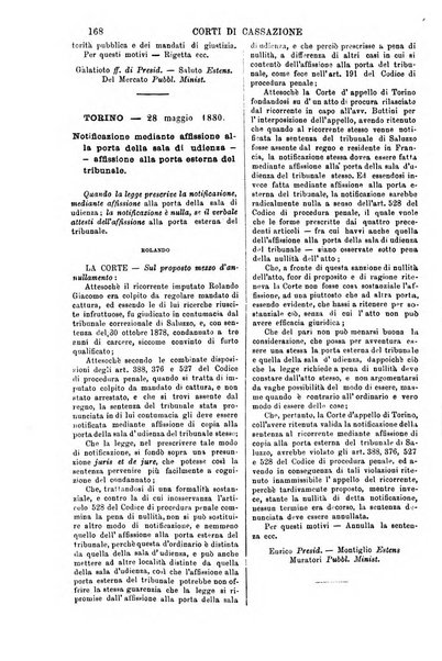 Annali della giurisprudenza italiana raccolta generale delle decisioni delle Corti di cassazione e d'appello in materia civile, criminale, commerciale, di diritto pubblico e amministrativo, e di procedura civile e penale