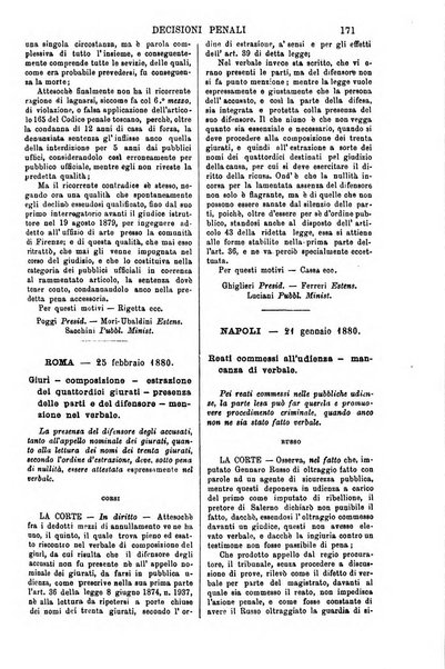 Annali della giurisprudenza italiana raccolta generale delle decisioni delle Corti di cassazione e d'appello in materia civile, criminale, commerciale, di diritto pubblico e amministrativo, e di procedura civile e penale