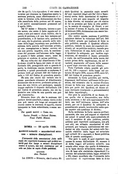 Annali della giurisprudenza italiana raccolta generale delle decisioni delle Corti di cassazione e d'appello in materia civile, criminale, commerciale, di diritto pubblico e amministrativo, e di procedura civile e penale