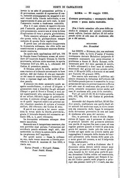 Annali della giurisprudenza italiana raccolta generale delle decisioni delle Corti di cassazione e d'appello in materia civile, criminale, commerciale, di diritto pubblico e amministrativo, e di procedura civile e penale