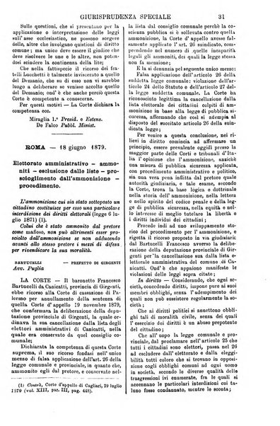 Annali della giurisprudenza italiana raccolta generale delle decisioni delle Corti di cassazione e d'appello in materia civile, criminale, commerciale, di diritto pubblico e amministrativo, e di procedura civile e penale