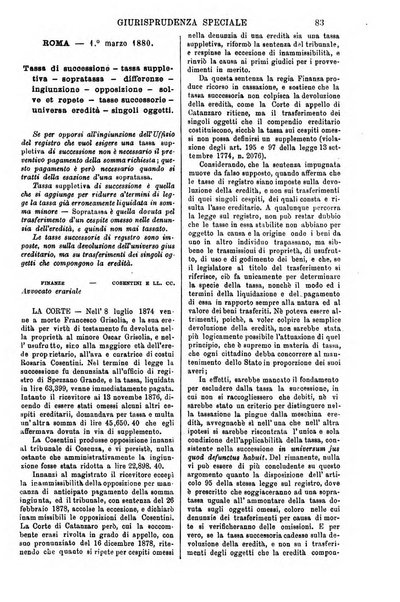 Annali della giurisprudenza italiana raccolta generale delle decisioni delle Corti di cassazione e d'appello in materia civile, criminale, commerciale, di diritto pubblico e amministrativo, e di procedura civile e penale