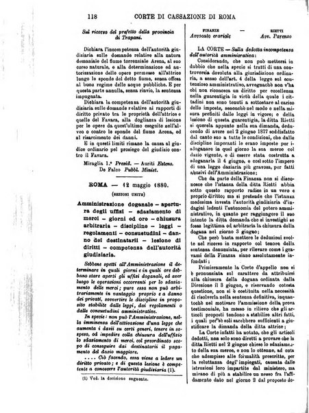 Annali della giurisprudenza italiana raccolta generale delle decisioni delle Corti di cassazione e d'appello in materia civile, criminale, commerciale, di diritto pubblico e amministrativo, e di procedura civile e penale