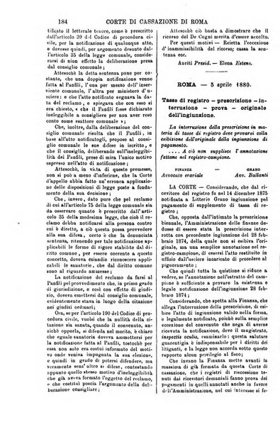 Annali della giurisprudenza italiana raccolta generale delle decisioni delle Corti di cassazione e d'appello in materia civile, criminale, commerciale, di diritto pubblico e amministrativo, e di procedura civile e penale