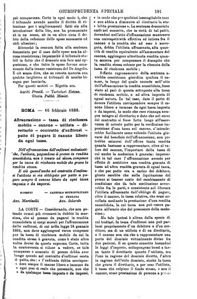 Annali della giurisprudenza italiana raccolta generale delle decisioni delle Corti di cassazione e d'appello in materia civile, criminale, commerciale, di diritto pubblico e amministrativo, e di procedura civile e penale