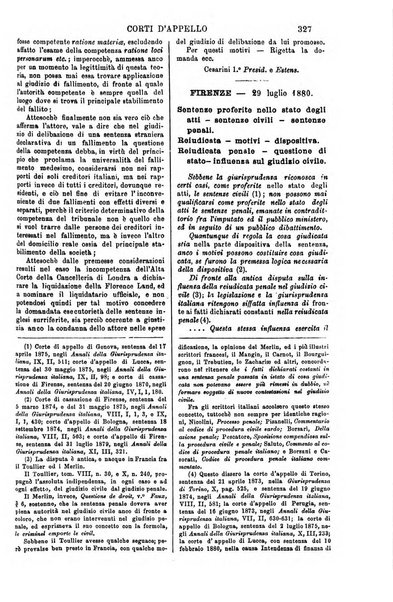 Annali della giurisprudenza italiana raccolta generale delle decisioni delle Corti di cassazione e d'appello in materia civile, criminale, commerciale, di diritto pubblico e amministrativo, e di procedura civile e penale