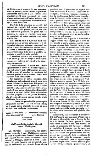 Annali della giurisprudenza italiana raccolta generale delle decisioni delle Corti di cassazione e d'appello in materia civile, criminale, commerciale, di diritto pubblico e amministrativo, e di procedura civile e penale