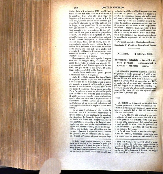 Annali della giurisprudenza italiana raccolta generale delle decisioni delle Corti di cassazione e d'appello in materia civile, criminale, commerciale, di diritto pubblico e amministrativo, e di procedura civile e penale