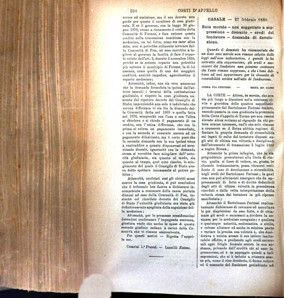 Annali della giurisprudenza italiana raccolta generale delle decisioni delle Corti di cassazione e d'appello in materia civile, criminale, commerciale, di diritto pubblico e amministrativo, e di procedura civile e penale