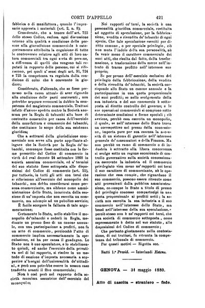 Annali della giurisprudenza italiana raccolta generale delle decisioni delle Corti di cassazione e d'appello in materia civile, criminale, commerciale, di diritto pubblico e amministrativo, e di procedura civile e penale