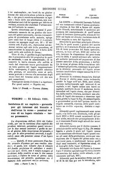 Annali della giurisprudenza italiana raccolta generale delle decisioni delle Corti di cassazione e d'appello in materia civile, criminale, commerciale, di diritto pubblico e amministrativo, e di procedura civile e penale