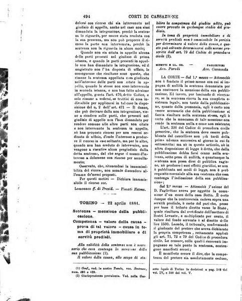 Annali della giurisprudenza italiana raccolta generale delle decisioni delle Corti di cassazione e d'appello in materia civile, criminale, commerciale, di diritto pubblico e amministrativo, e di procedura civile e penale