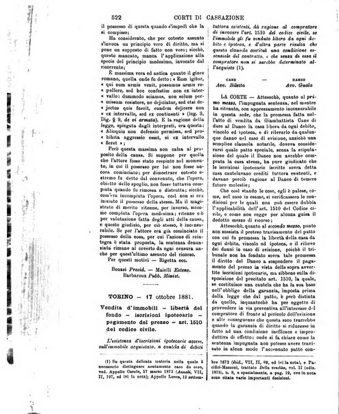 Annali della giurisprudenza italiana raccolta generale delle decisioni delle Corti di cassazione e d'appello in materia civile, criminale, commerciale, di diritto pubblico e amministrativo, e di procedura civile e penale