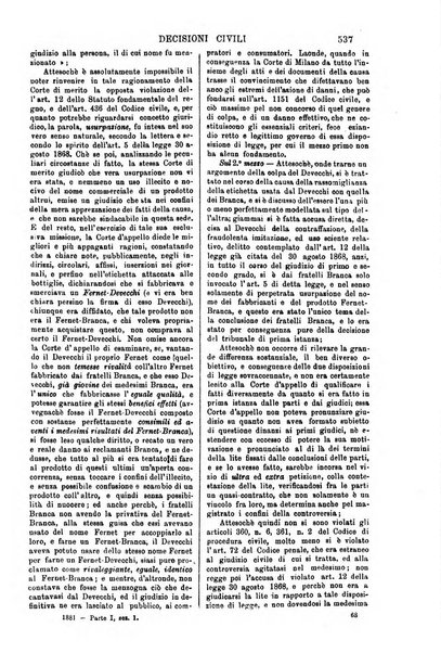 Annali della giurisprudenza italiana raccolta generale delle decisioni delle Corti di cassazione e d'appello in materia civile, criminale, commerciale, di diritto pubblico e amministrativo, e di procedura civile e penale