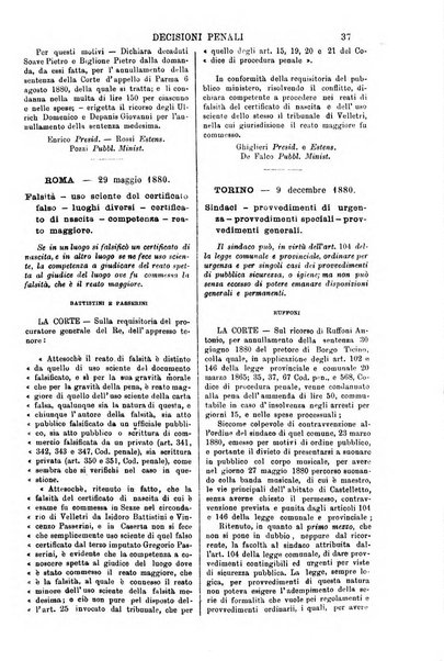 Annali della giurisprudenza italiana raccolta generale delle decisioni delle Corti di cassazione e d'appello in materia civile, criminale, commerciale, di diritto pubblico e amministrativo, e di procedura civile e penale