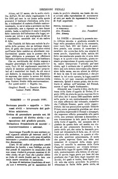 Annali della giurisprudenza italiana raccolta generale delle decisioni delle Corti di cassazione e d'appello in materia civile, criminale, commerciale, di diritto pubblico e amministrativo, e di procedura civile e penale