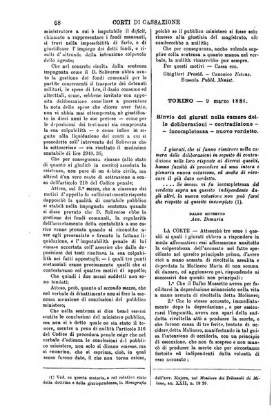 Annali della giurisprudenza italiana raccolta generale delle decisioni delle Corti di cassazione e d'appello in materia civile, criminale, commerciale, di diritto pubblico e amministrativo, e di procedura civile e penale