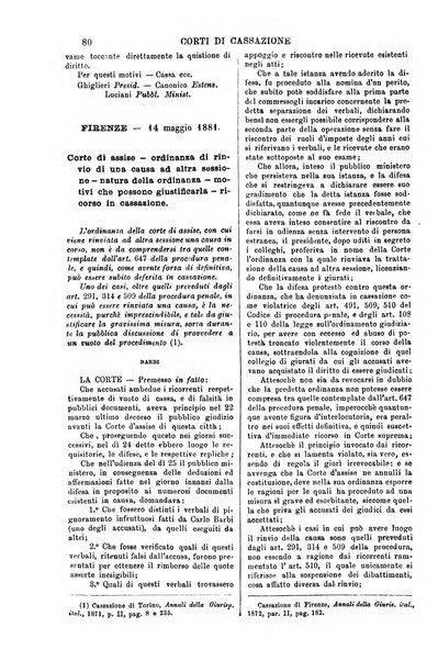 Annali della giurisprudenza italiana raccolta generale delle decisioni delle Corti di cassazione e d'appello in materia civile, criminale, commerciale, di diritto pubblico e amministrativo, e di procedura civile e penale