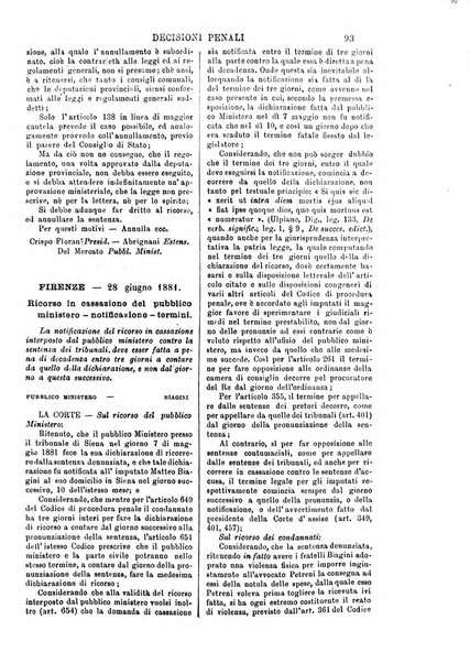 Annali della giurisprudenza italiana raccolta generale delle decisioni delle Corti di cassazione e d'appello in materia civile, criminale, commerciale, di diritto pubblico e amministrativo, e di procedura civile e penale