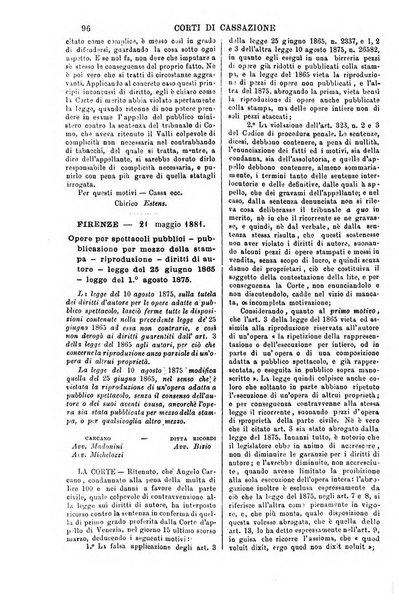 Annali della giurisprudenza italiana raccolta generale delle decisioni delle Corti di cassazione e d'appello in materia civile, criminale, commerciale, di diritto pubblico e amministrativo, e di procedura civile e penale