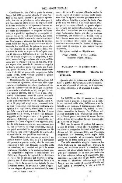 Annali della giurisprudenza italiana raccolta generale delle decisioni delle Corti di cassazione e d'appello in materia civile, criminale, commerciale, di diritto pubblico e amministrativo, e di procedura civile e penale